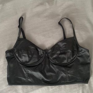black satin top // Size: M